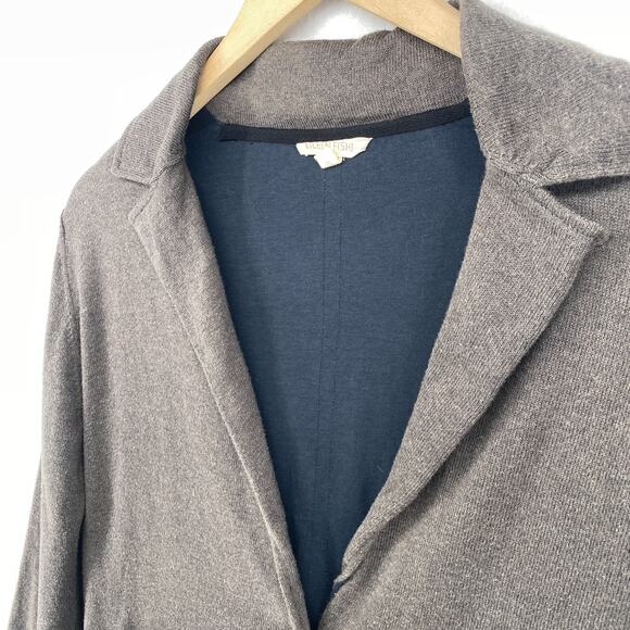 EILEEN FISHER Sweater Knit S Jersey Lined Organic Cotton Blazer Cardigan Brown - Picture 3 of 12